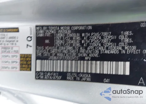 2007 Toyota Fj Cruiser z USA, uszkodzony, nr VIN JTEBU11F170003923